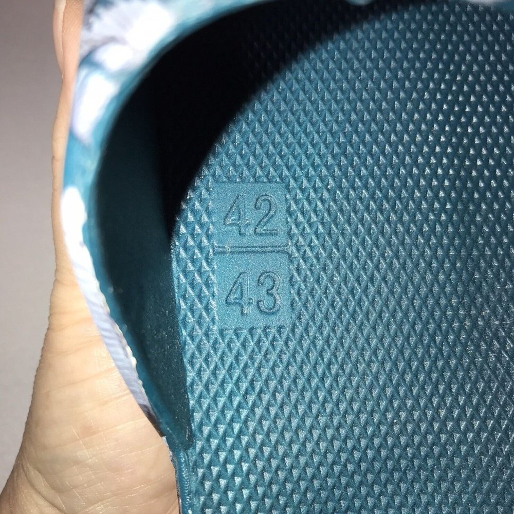 Freedom Moses Sandal Hawaii teal blue palm leaves 42/43 Women US 11/12 Men‎ 9/10 - Picture 6 of 6
